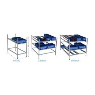 690312 - LEANDYNAMIC 500 FIFO l 1301 x P 1301 x H 1301 mm 2 niveaux (Charge admissible 400 kg)