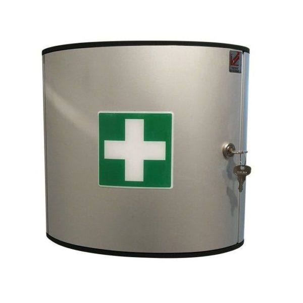 117717 - Armoire à pharmacie en aluminium avec porte à clef et rangement