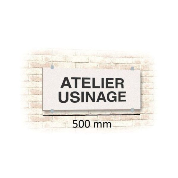 141253 - Bandeau rectangulaire "TEXTE AU CHOIX" l 800 x H 120 mm sans fixation