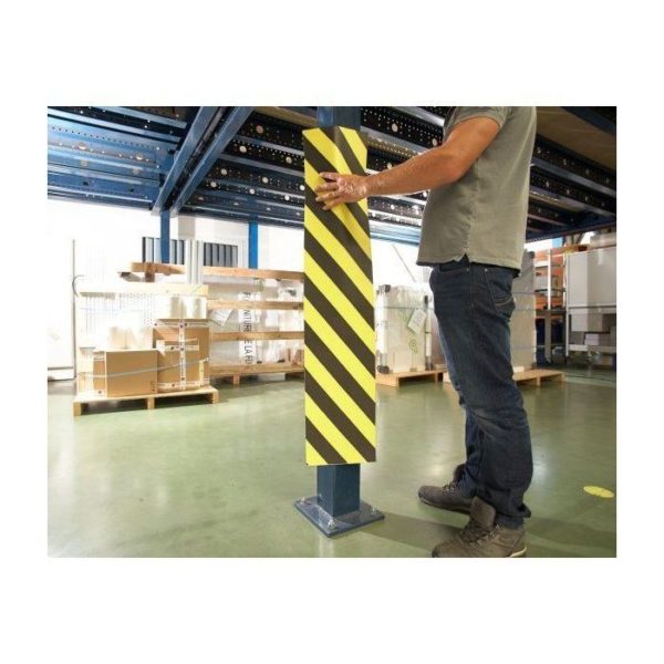 140256 - Lot de 3 bandes protection jaune/noir L 1190 x P 250 mm Ep 2,38 mm