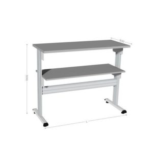 214610 - MOBIPOST 300B l 620 x P 500 x H 1000 mm de 2 niveaux sur pieds
