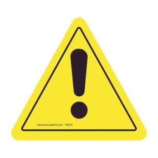 140516 - Lot de 2 pictogrammes adhésif au sol MEDIUM Attention danger L 300 mm