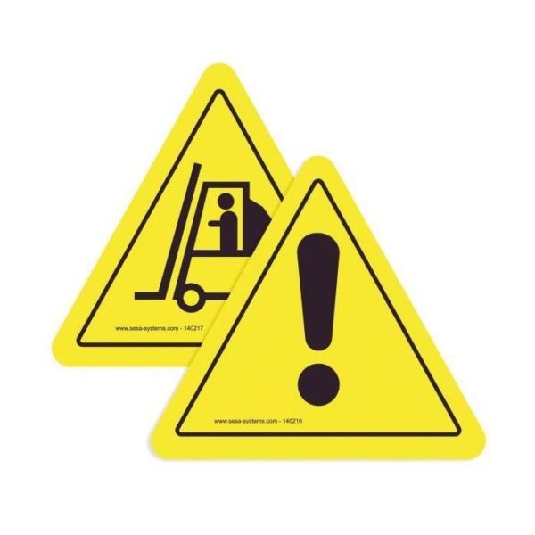 140516 - Lot de 2 pictogrammes adhésif au sol MEDIUM Attention danger L 300 mm - Image 2