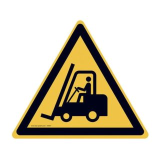 140517 - Lot de 2 pictogrammes adhésif au sol MEDIUM Attention chariot L 300 mm