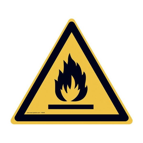 140247 - Lot de 2 pictogrammes adhésif au sol EXTRA Matières inflammables L 300 mm