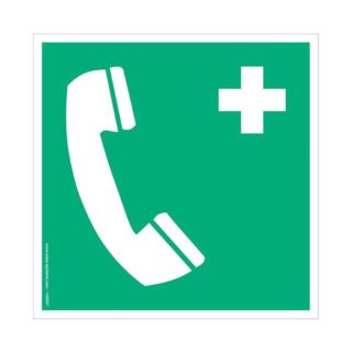 140274 - Lot de 2 pictogrammes adhésif au sol EXTRA Téléphone d'urgence L 200 mm