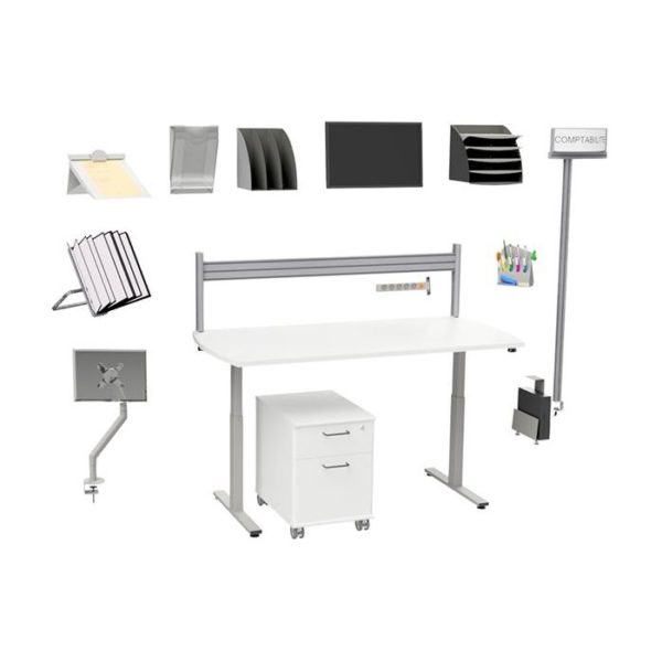 119414 - LEANERGO ALUMINIUM l 1000 x H 400 mm fixation par pince sur plateau - Image 2