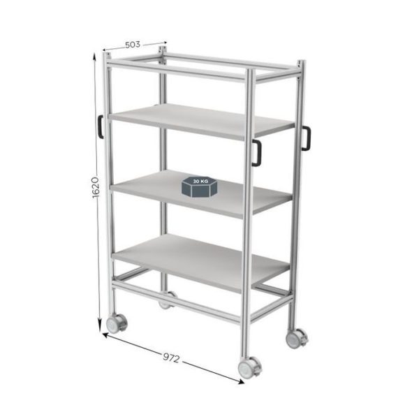 645500 - LEANDYNAMIC 1000 l 972 x P 503 x H 1620 mm version 3 niveaux