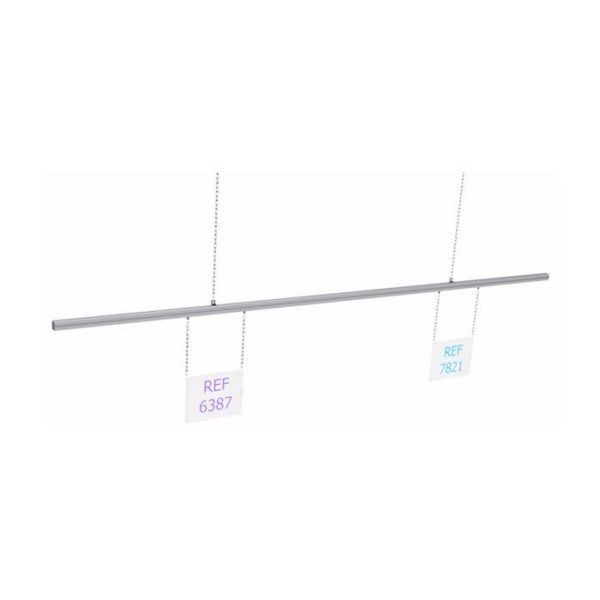 141011 - RAIL ALUMINIUM SUSPENDU L 3000 mm fixation par chaînes