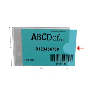 130242 - Lot de 10 CARTES KANBAN transparente L 100 x H 70 mm Ep. 1 mm