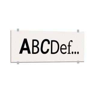 141223 - Bandeau rectangulaire "TEXTE AU CHOIX" l 230 x H 120 mm sans fixation