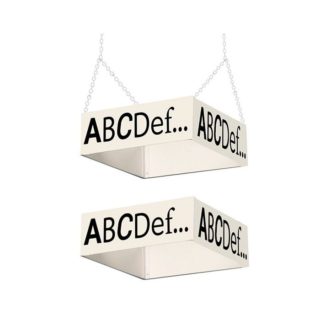 141333 - Bandeau 4 faces l 700 x H 250 mm sans fixation