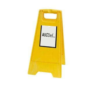 117812 - Lot de 2 TIP'INFO jaune chevalet de signalisation chantier ponctuel L 300 x H 560 x P 370 mm