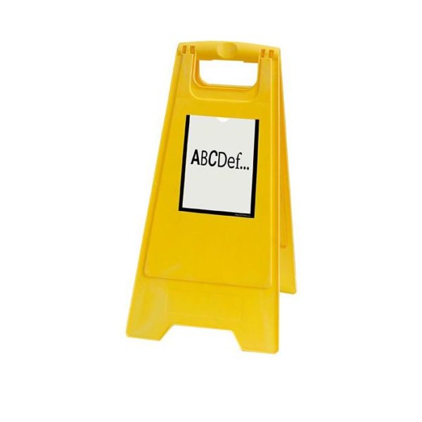 117812 - Lot de 2 TIP'INFO jaune chevalet de signalisation chantier ponctuel L 300 x H 560 x P 370 mm
