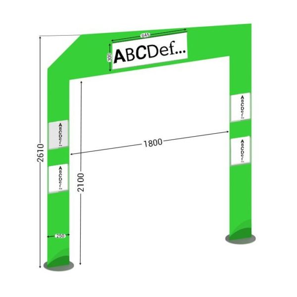 145335 -  GATELEAN vert l 2300 x H 2610 mm