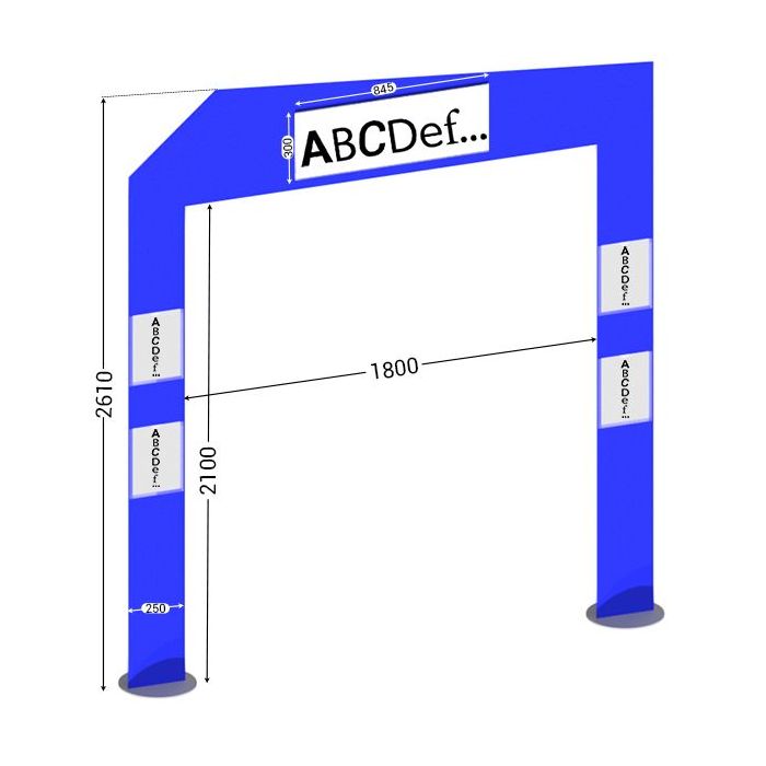 145333 - GATELEAN bleu l 2300 x H 2610 mm