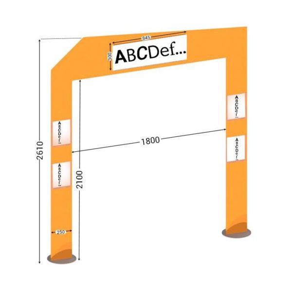 145331 - GATELEAN orange l 2300 x H 2610 mm