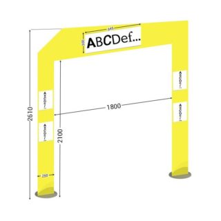 145332 - GATELEAN jaune l 2300 x H 2610 mm