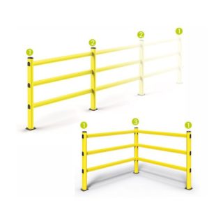 160240 - Barrière piétonne l 70 x P 90 x H 1180 mm poteau d'extrémité n°1 (précisez droit ou gauche)