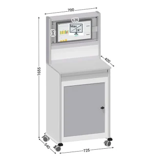 215628 - Enregistrer en PDF Armoire informatique hybride pour écran tactile | E-MOBIPOST 500