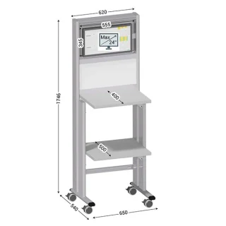 516650 - Poste de contrôle qualité hybride pour écran tactile | E-QUALIPOST 600