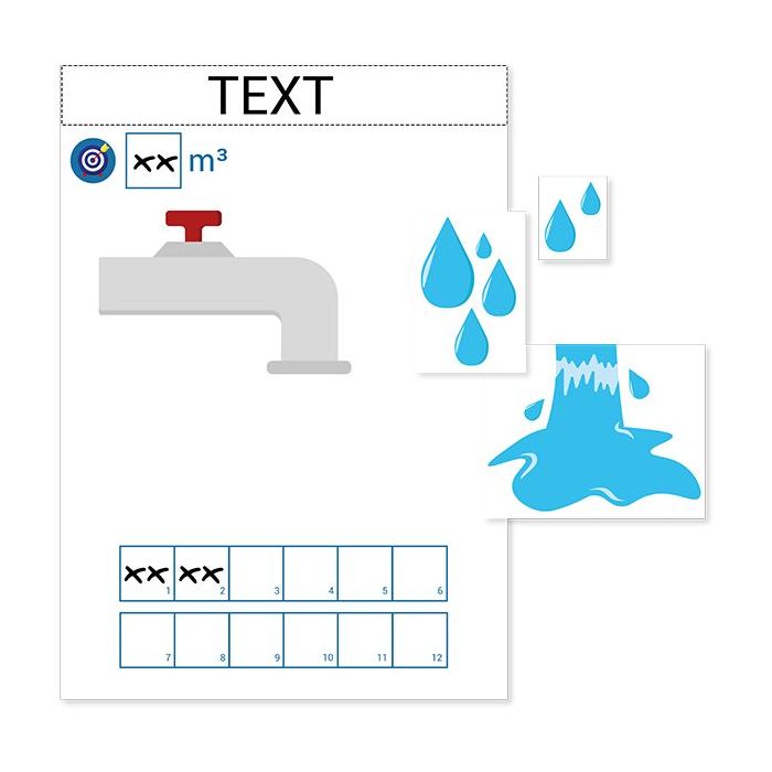 150412 - VISIOFLASH RSE - EAU l 300 x H 420 mm magnétique